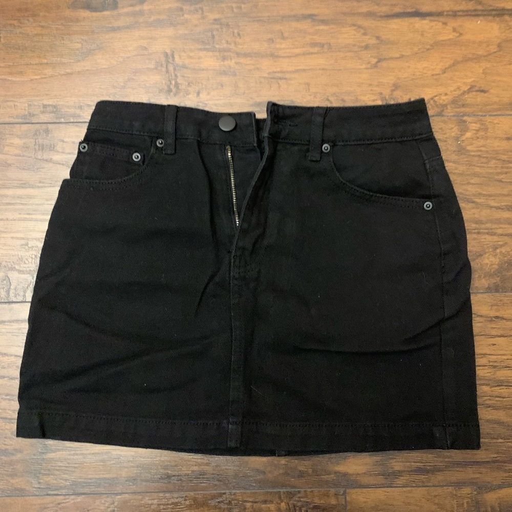 Black Jean Skirt